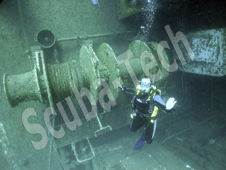 dive zenobia by the winches in cyprus